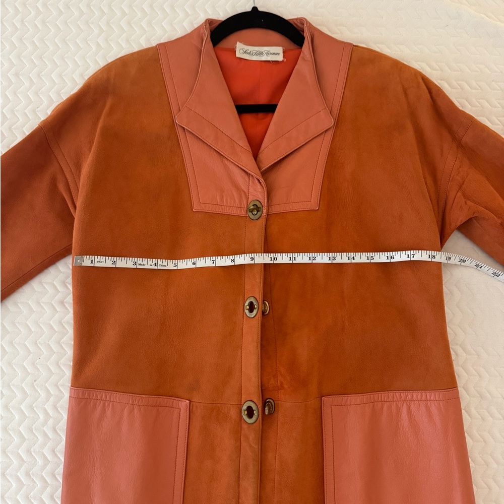 Bonnie Cashin for Sills Pink Suede and Leather Trench